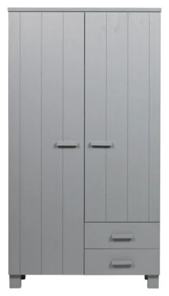 WOOOD Dennis Garderobeskap 202x111x55 - Concrete Grå