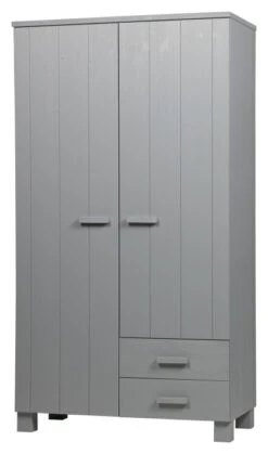 WOOOD Dennis Garderobeskap 202x111x55 - Concrete Grå 11 WOOOD Dennis Garderobeskap 202x111x55 - Concrete Grå -UNOLIVING Butikk woood dennis garderobeskab 202x111x55 concrete graa EE03646 4 dd05