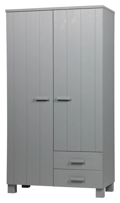 WOOOD Dennis Garderobeskap 202x111x55 - Concrete Grå 4 WOOOD Dennis Garderobeskap 202x111x55 - Concrete Grå - Bilde 4