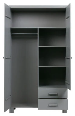 WOOOD Dennis Garderobeskap 202x111x55 - Concrete Grå 13 WOOOD Dennis Garderobeskap 202x111x55 - Concrete Grå -UNOLIVING Butikk woood dennis garderobeskab 202x111x55 concrete graa EE03646 6 3b9c