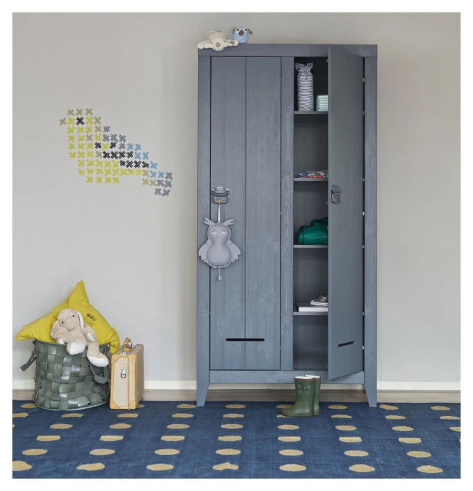 WOOOD Kluis Skap 190x95 - Grå 2 WOOOD Kluis Skap 190x95 - Grå - Bilde 2