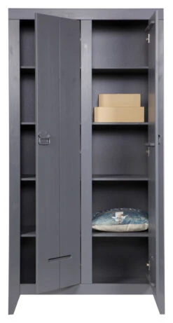 WOOOD Kluis Skap 190x95 - Grå 13 WOOOD Kluis Skap 190x95 - Grå -UNOLIVING Butikk woood kluis skab 190x95 graa EE00724 4 b897
