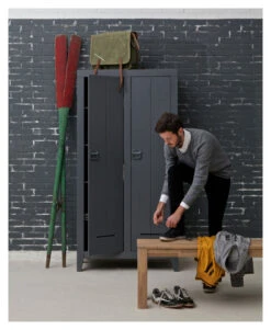 WOOOD Kluis Skap 190x95 - Grå 17 WOOOD Kluis Skap 190x95 - Grå -UNOLIVING Butikk woood kluis skab 190x95 graa EE00724 8 8616