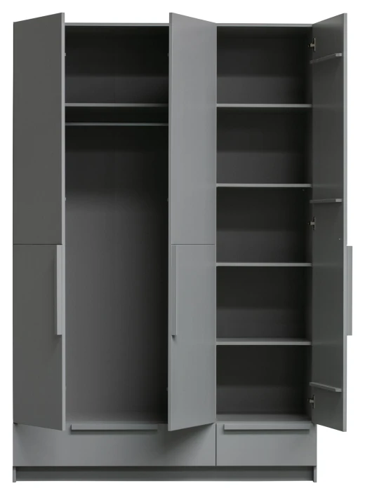 WOOOD Pure Garderobeskap 215x142x60 - Grå 3 WOOOD Pure Garderobeskap 215x142x60 - Grå - Bilde 3