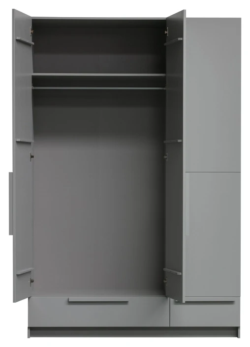 WOOOD Pure Garderobeskap 215x142x60 - Grå 4 WOOOD Pure Garderobeskap 215x142x60 - Grå - Bilde 4