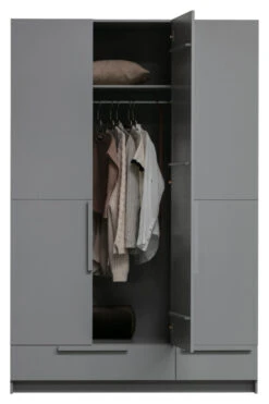 WOOOD Pure Garderobeskap 215x142x60 - Grå 12 WOOOD Pure Garderobeskap 215x142x60 - Grå -UNOLIVING Butikk woood pure garderobeskab 215x142x60 graa EE03640 5 182a