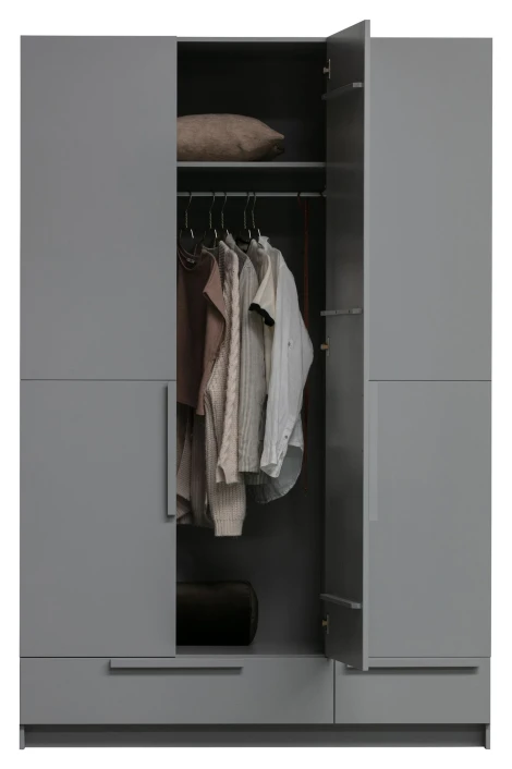 WOOOD Pure Garderobeskap 215x142x60 - Grå 5 WOOOD Pure Garderobeskap 215x142x60 - Grå - Bilde 5