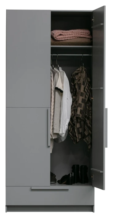 WOOOD Pure Garderobeskap 215x95x60 - Grå 6 WOOOD Pure Garderobeskap 215x95x60 - Grå - Bilde 6