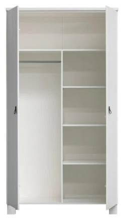 WOOOD Ties Garderobeskap 111x55 - Hvit -UNOLIVING Butikk woood ties garderobeskab 111x55 hvid EE03639 3 0abd