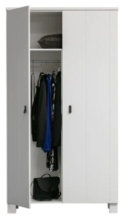 WOOOD Ties Garderobeskap 111x55 - Hvit -UNOLIVING Butikk woood ties garderobeskab 111x55 hvid EE03639 4 3859