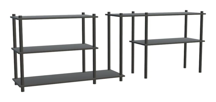 WOUD - Elevate Reolsystem 10, Sort 1 WOUD - Elevate Reolsystem 10, Sort