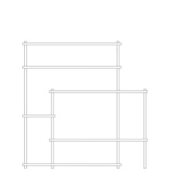 Front -UNOLIVING Butikk woud elevate reolsystem eg 11 reolsystemer WO00242 3 1249