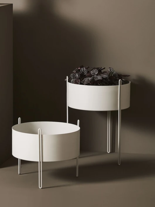 WOUD - Pidestall Flowerpot Large - Grå 2 WOUD - Pidestall Flowerpot Large - Grå - Bilde 2